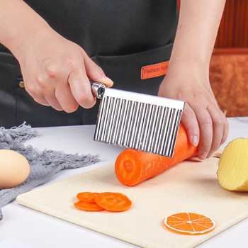 Potato Slicer Kitchen Tool Wavy Knife Thin Potato Chips Corrugated Knife Potato Knife Serrated Potato Cutter