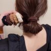High Ponytail Head Rope Thick Hair Tie Black High Elasticity Durable Ball Hair Rope 2023 New Rubber Band