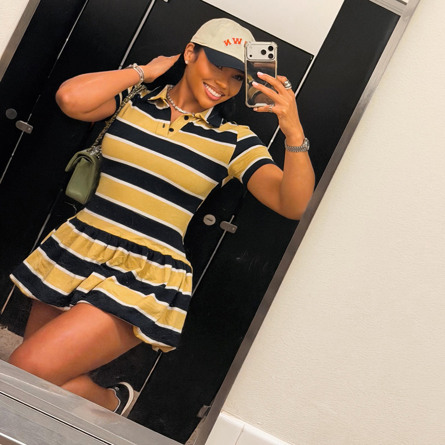 Retro Striped Short Sleeve Dress Fashionable Trendy Summer Style Perfect for Casual Outings Wholesale Available