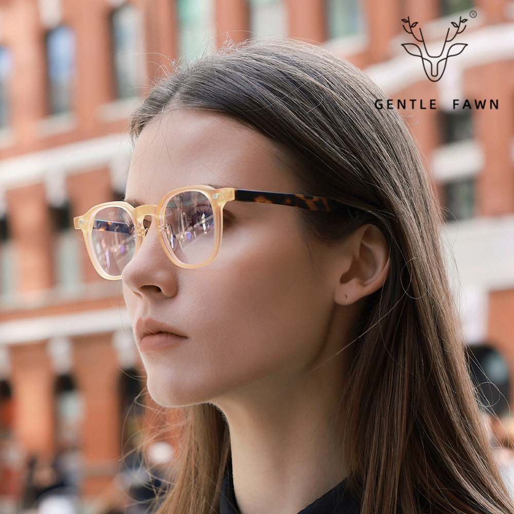 K9191 New Retro Fashion Frame Men's Tr90 Frame Plate Leg Strap Wine Glass Versatile Anti-Blue Light Glasses Frame Women