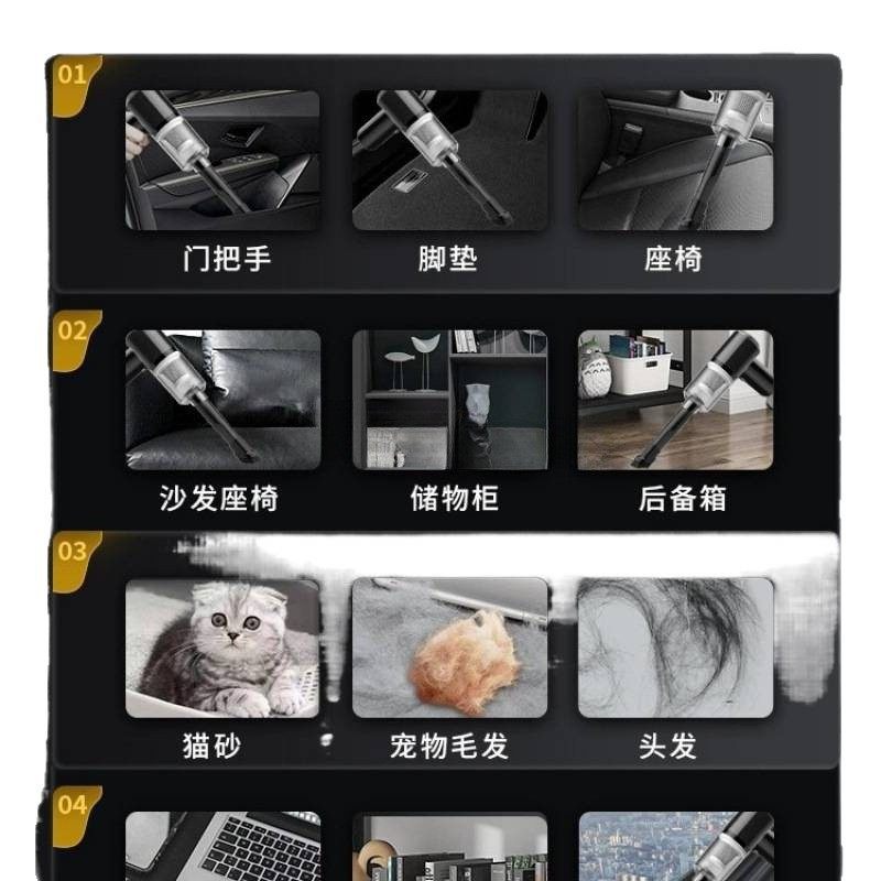 [2025 New Style] Car Vacuum Cleaner Wireless High Power Handheld High Suction Small Household Vacuum Cleaner