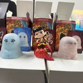 Popmart Bubble Mart Nezha: the Demon Child Rides the Sea, Natural Bond Series Figurine, Nezha Trendy Blind Box