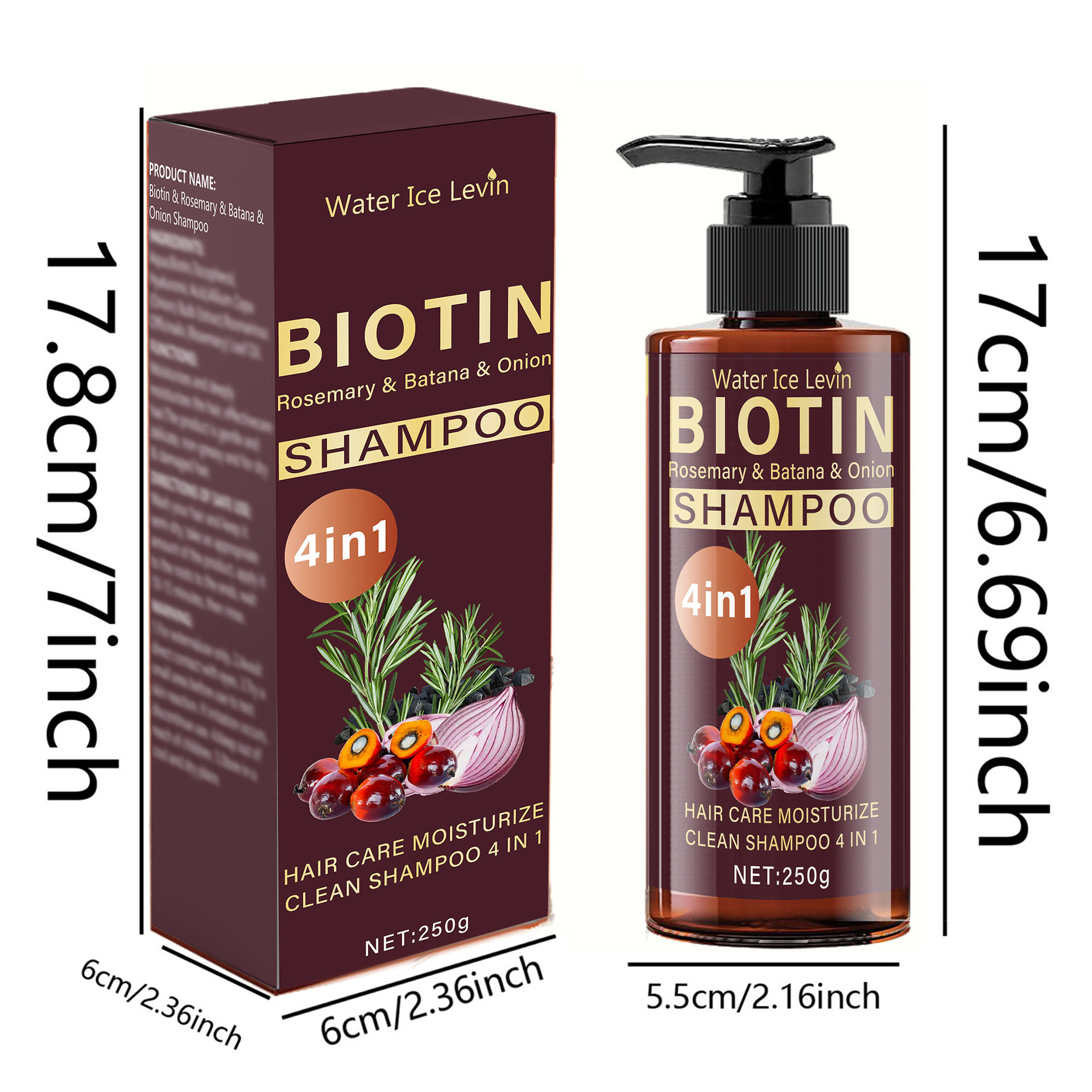 Water Ice Levin Cross-Border Cleansing Hair to Create Strong and Healthy Hair Biotin Shampoo