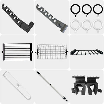 Ceiling-standing combination punch-free simple wardrobe rack parts hanger accessories mesh frame tray bracket