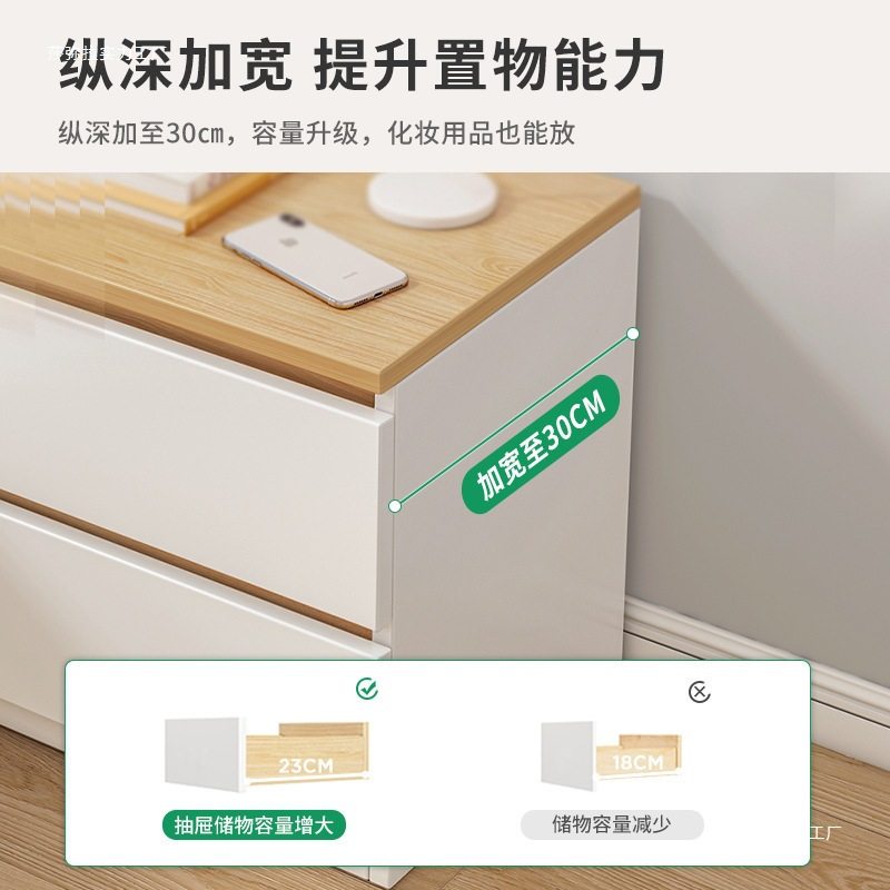 Bedside Table Simple Modern White Bedroom Large Storage Cabinet Economical Simple Bedside Cabinet Storage Rack