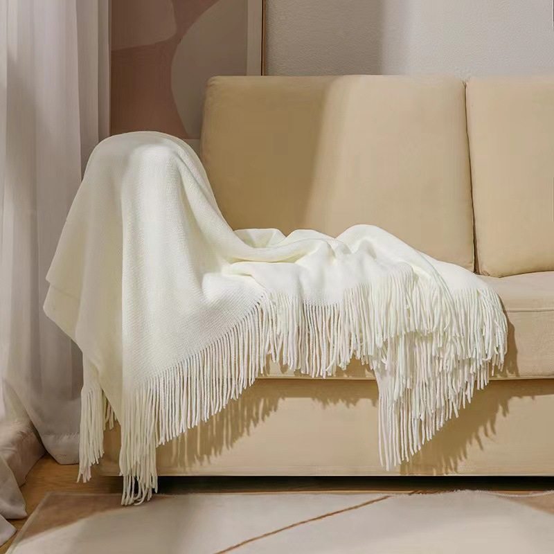 Amazon New Bed End Blanket Sofa Blanket Nordic Living Room Blanket Wool Knitted Office Air Conditioning Blanket Towel
