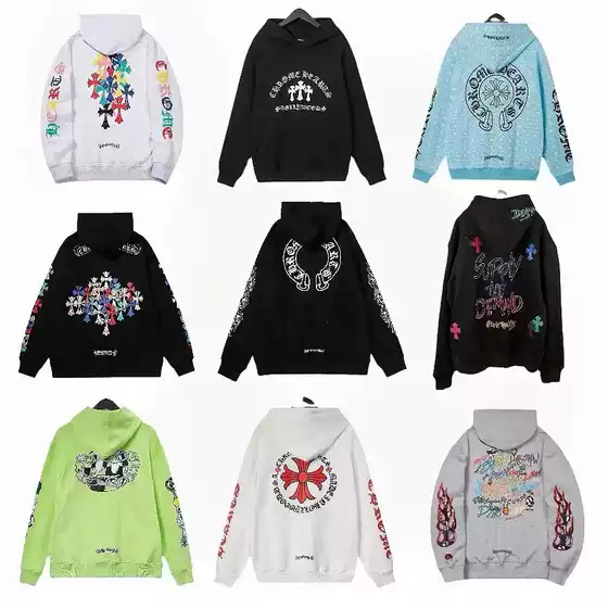 26 Cross-Border Aliexpress Amazon New High-End Custom Version Heavyweight Material Klorin Hoodie with Cross Design