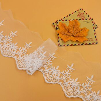 Factory direct mesh bar code lace accessories wide DIY accessories lace loli skirt lace accessories