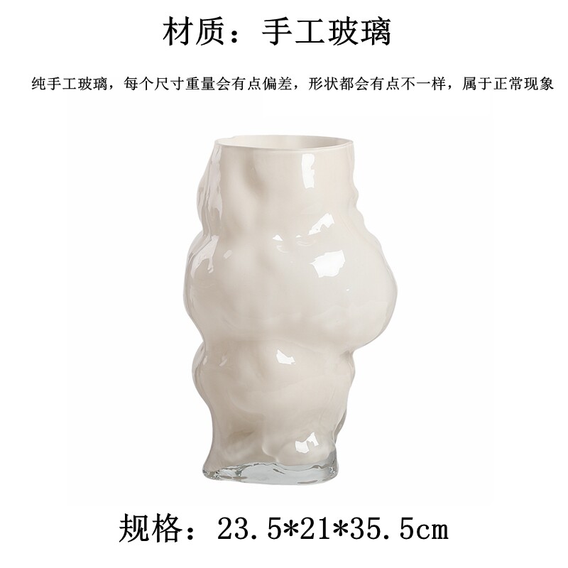 轻奢现代玻璃花瓶多款样板间售楼处北欧家居客厅餐桌软装家居饰品