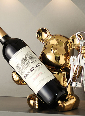 暴力熊创意档客厅红酒架摆件酒柜装饰品家居玄关餐桌电视柜摆设