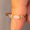 Jiuqin Jewelry Cross-border E-commerce Hot Selling Explosions silver Opal Ring Ring Fashion Trend Women's Tail Ring Ring