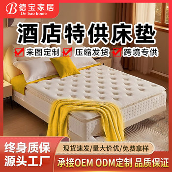 Five-Star Hotel Mousse Memory Foam Latex Spring Mattress Soft and Hard Dual-Use Cross-Border Compression Roll-Packed Mattress