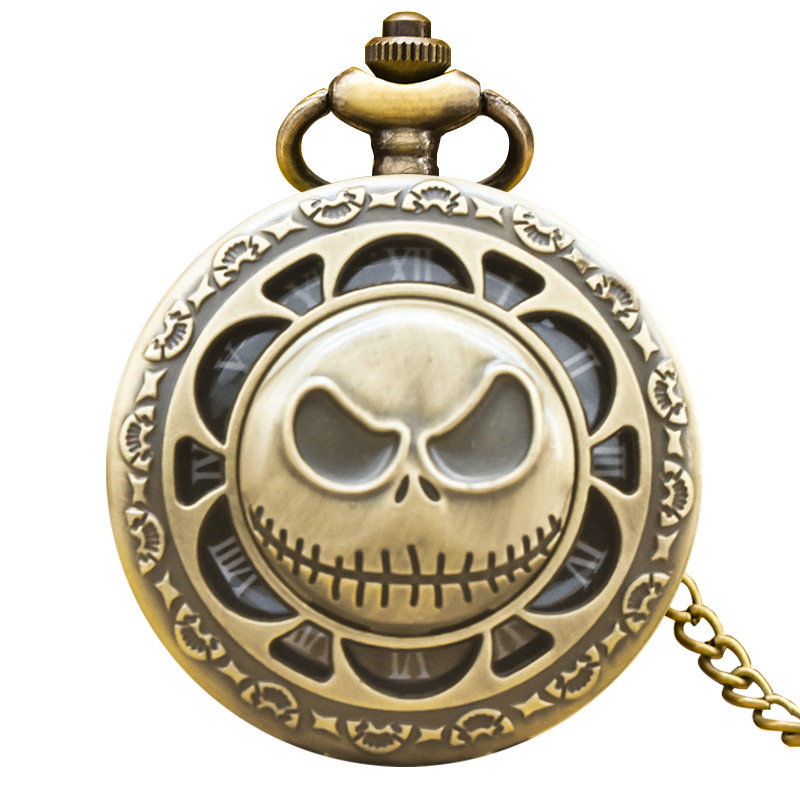 镂空时尚复古石英表个性潮流大号项链怀表厂家批发怀旧手表