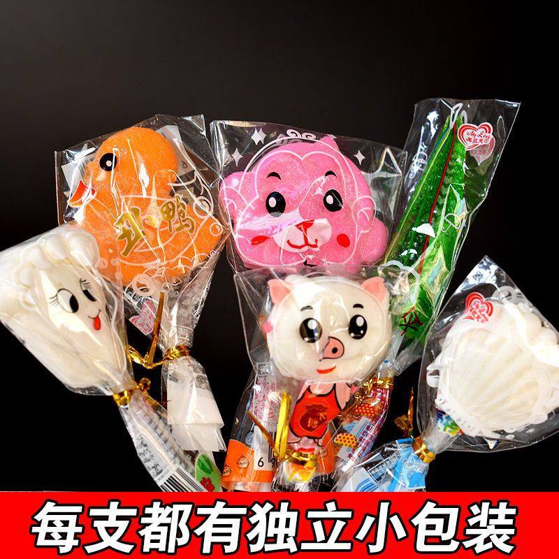 Internet-Famous Cute Gummy Lollipops Bulk Candy Wholesale Children's Snacks Cartoon Christmas Halloween Candy Wholesale