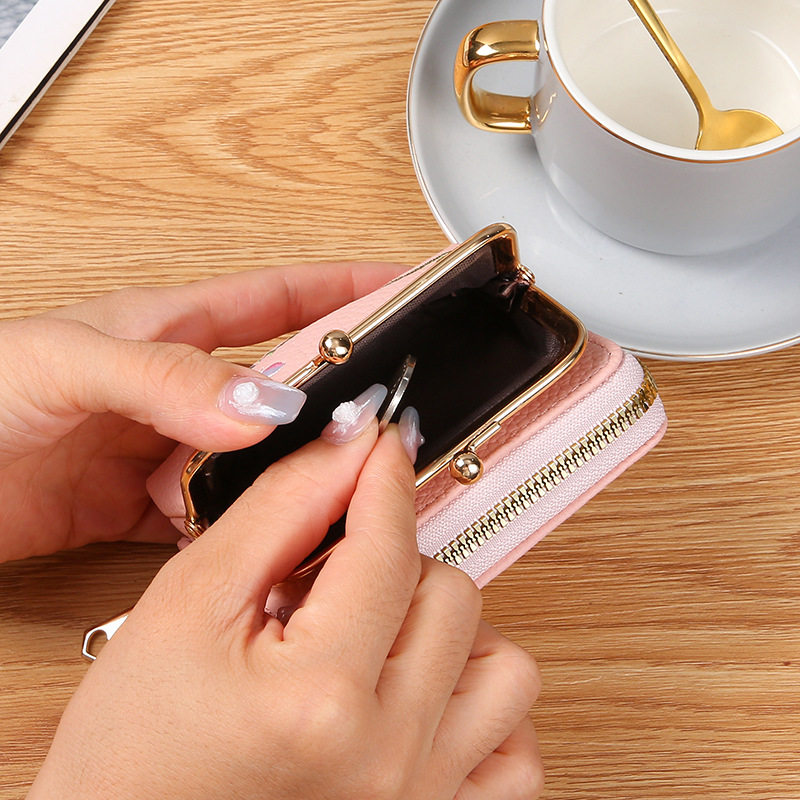 Factory Direct Sales New Mini student coin purse fashion niche small wallet female large capacity organ card holder wholesale