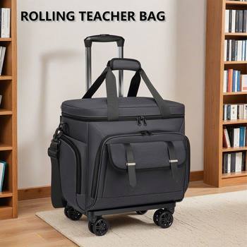 Large Capacity Roller Teacher Bag Teacher Handbag Detachable Trolley with Wheels Multifunctional Travel Trolley Case