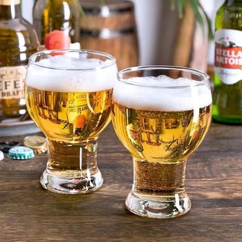Transparent Glass Beer Mug Bavarian Mug Creative Restaurant Lead-Free Exquisite Juice Milkshake Mug Dessert Glass