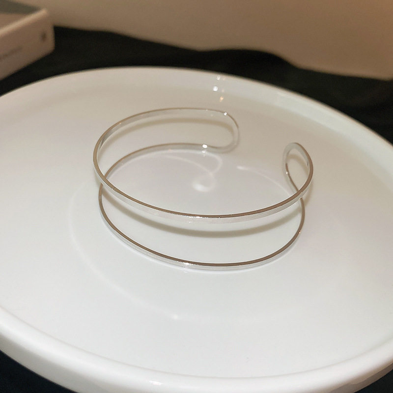 欧美跨境简约时尚手镯臂环小众冷淡风气质手环高级感百搭手饰批发