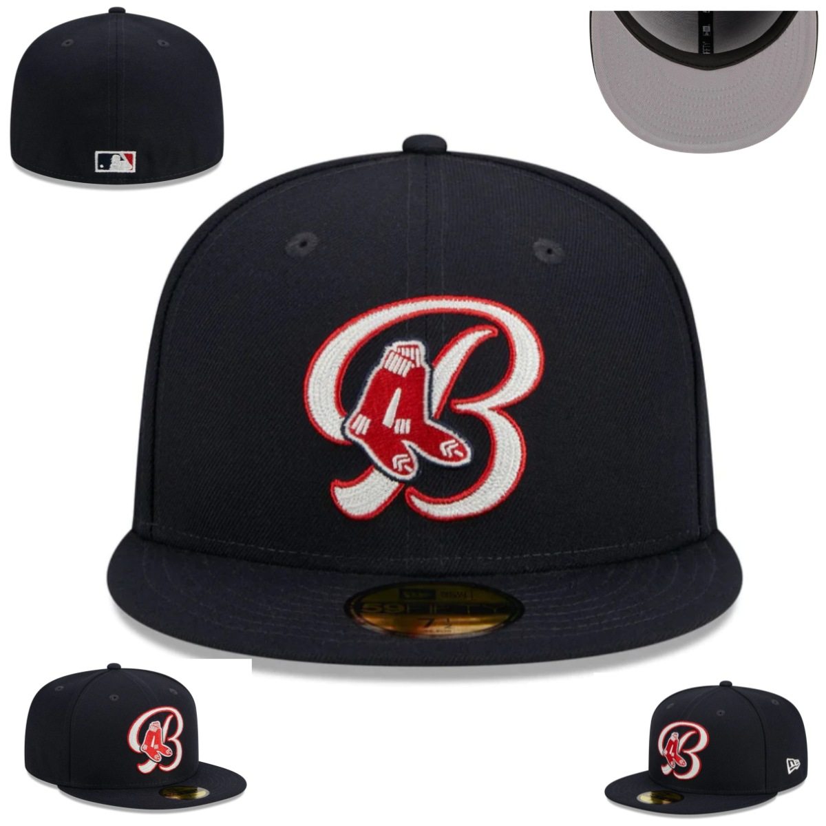 Бейсболка классического размера Boston Red Sox с закрытой крышкой, бейсболка с солнцезащитным кремом, Шляпа от солнца, вышитая шляпа Изображение 1