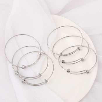 Stainless steel bracelet adjustable adjustable adjustable titanium steel bracelet elastic wire ring manufacturer in stock bracelet accessories