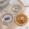 Metal Cake Plate Afternoon Tea Cake Tray Household Living Room Coaster Suck Dish Fruit Plate Jewelry Storage Plate Ornaments