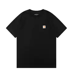 Carhartt K87 Small Label Pure Color Work Flap Pocket Pants Short-Sleeved Men's and Women's Trendy Brand Loose Round Neck Couple T-Shirt
