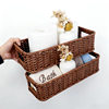 Imitation Rattan Kitchen Storage Box Hand-Woven Basket Desktop Snack Sundry Storage Box Cosmetics Storage Basket