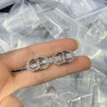 White gold earrings