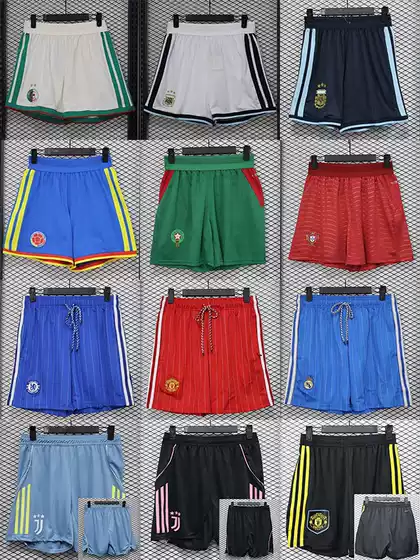 252627 New Model Football Player Version Shorts Real Madrid Mexico Season Club Mesh Breathable Quick-Dry