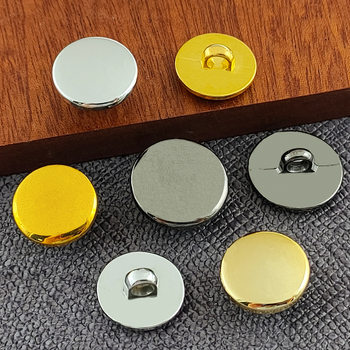 Factory direct plastic rose gold flat button mushroom button coat lining button plated button with foot button