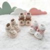 Autumn and Winter Newborn Baby 0-1 Years Old Thickeneded Warm Cartoon Baby Shoes and Socks Integrated Soft-Soled Cotton Shoes for Male and Female Babies