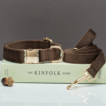 Dog Leash, Velvet Pet Collar, Laser Engraved Dog Collar, Neck Collar, Wholesale