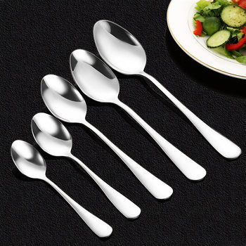 1010 Stainless Steel Spoon Household Spoon Coffee Spoon Kidsren's Eating Spoon Cafeteria Dessert Spoon Tableware