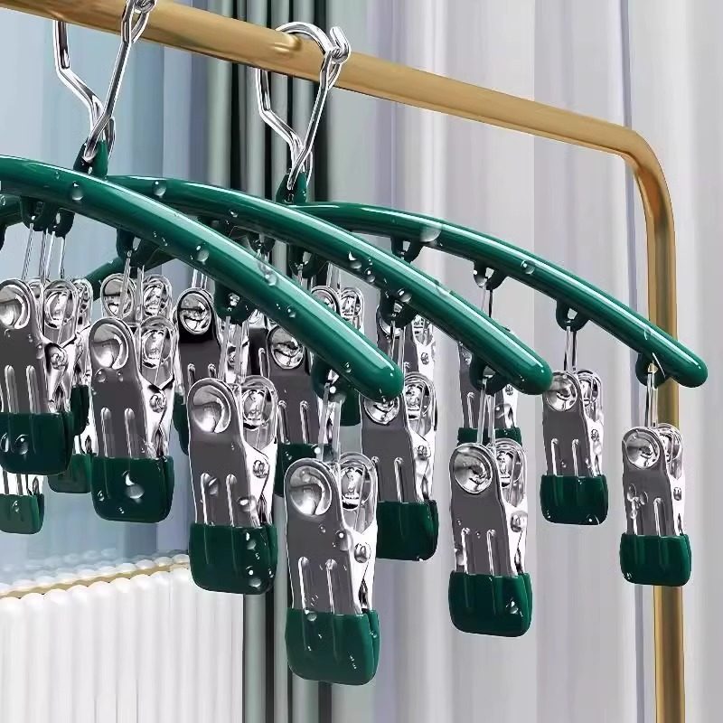 Multifunctional stainless steel clothes clip socks clip home drying rack baby clothes underwear storage socks rack wholesale