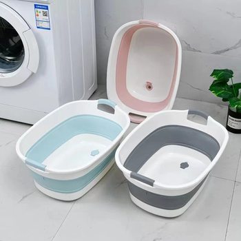 Folding Laundry Basket Folding Dirty Clothes Basket Folding Laundry Tub Clothes Storage Basket Folding Bathtub Folding Pet Washing