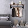 Industrial Water Pipe Wall-Mounted Clothing Rack Hanger with Top Rack Display Hanging Hanger One-Word Shelf Wall Hanging Hanger