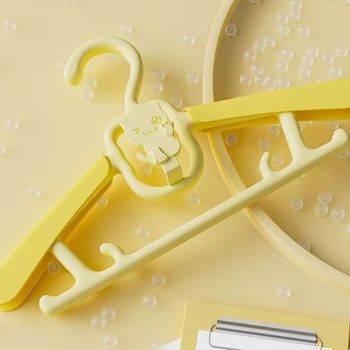 Extractable Household Children's Clothes Hanger Multi-functional Folding Clothes Hanger Baby Clothes Hanger Newborn Baby Clothes Hanger Thickened