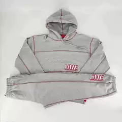 Cross-Border Supply Drill Coverstitch Tracksuit Topstitch Casual Hip-Hop Sweatshirt and Sweatpants Suit