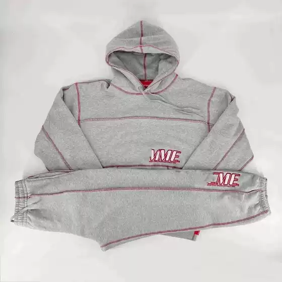 Cross-Border Supply Drill Coverstitch Tracksuit Topstitch Casual Hip-Hop Sweatshirt and Sweatpants Suit