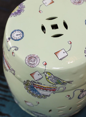 软装饰品客厅装饰品陶瓷鼓凳