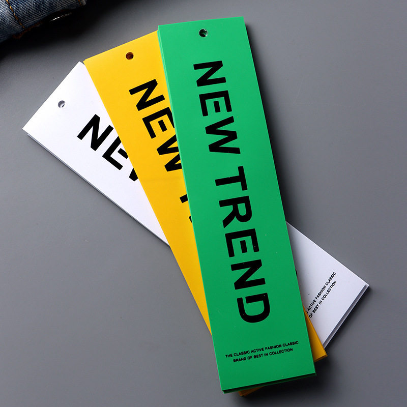 Tide tag custom clothing label women's logo design fresh tide card clothing tag order