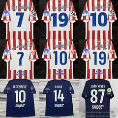 2526 Atlético Madrid Paris Home Jersey Alvarez Griezmann Dembele Dueneves Football Uniform