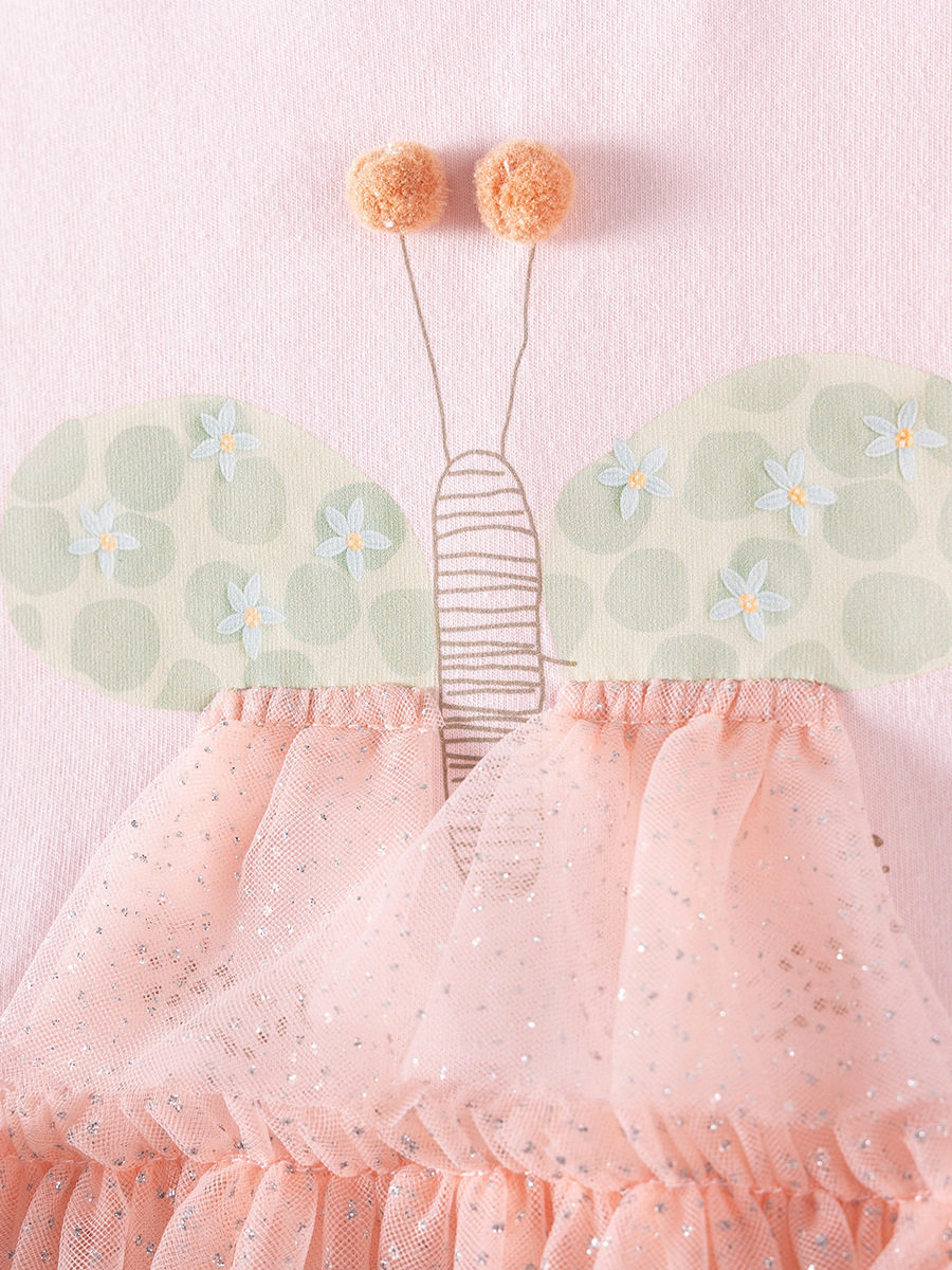 Grosir gaun anak perempuan style, gaun anak perempuan tulle musim gugur, gaun anak lucu