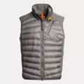 4 khaki color block down vest