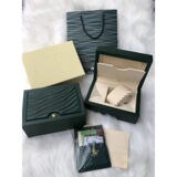 Коробка для часов Rolex Watch Box Green Water Ghost Черная коробка для упаковки часов Water Ghost Подарочная упаковка с волновым рисунком