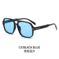 Black frame blue lens