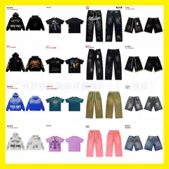 High Street Fashion Brand Valeforever Retro Washed Vintage Jacket, Rhinestone Jeans, Hooded Sweatshirt, Sweatpants, T-Shirt