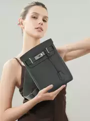 2025 New Kelly Bag, Unisex Chest Bag, High-Quality First-Layer Cowhide Leather Shoulder Crossbody Commuter Bag, Waist Bag for Women