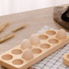 Solid Wood Egg Holder for Egg Storage Box Bracket Japanese Style Creative Breakfast Refrigerator Wooden Egg Rack