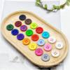 Four Eyes Color Thin Edge Resin Button Children's Wear Shirt Round Hand Sewn Button Thin Edge Four Eyes Children's Button Decorative Buckle